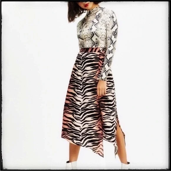 Miss Selfridge Skirts Miss Selfridge Asymmetrical Midi Skirt - Main Image